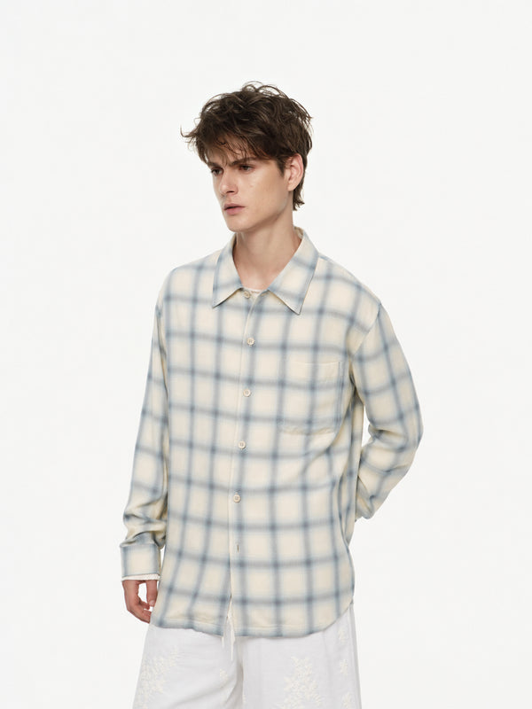 Viscose Plaid Basic Shirt