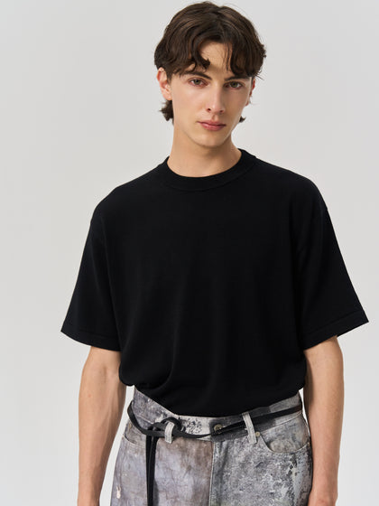 Wool knitted T-shirt