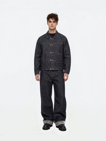 White Selvage Snowflake Raw Denim Jeans