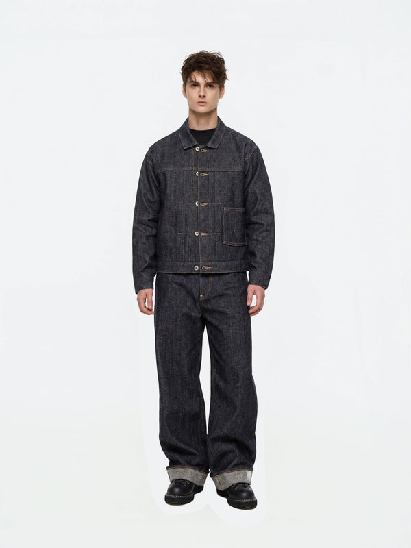 White Selvage Snowflake Raw Denim Jeans