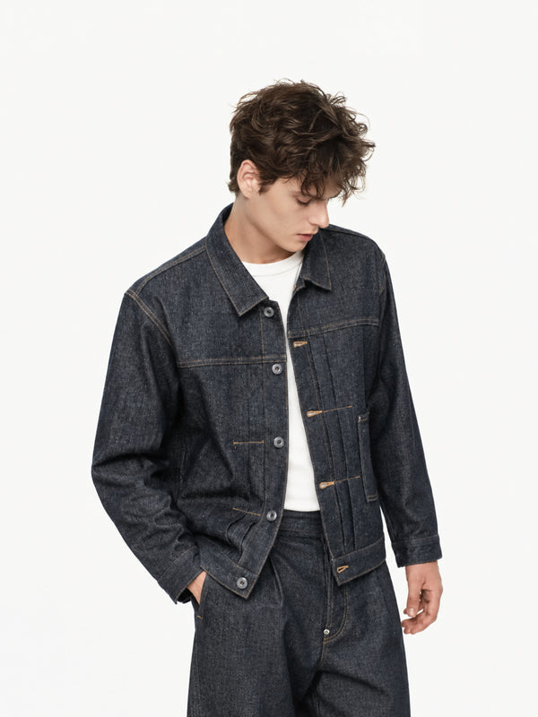 White Selvage Snowflake Raw Denim Jacket