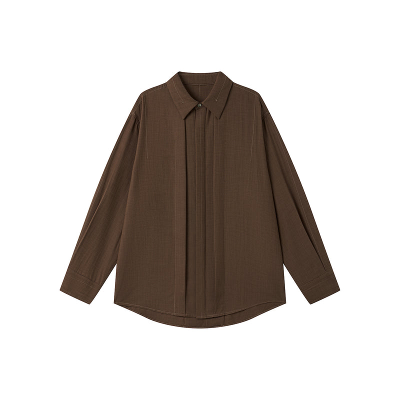 Bright line structured shirt