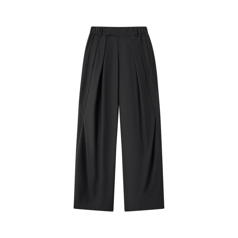 Wool Pleated Trousers