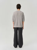 Tencel lace knitted Polo shirt