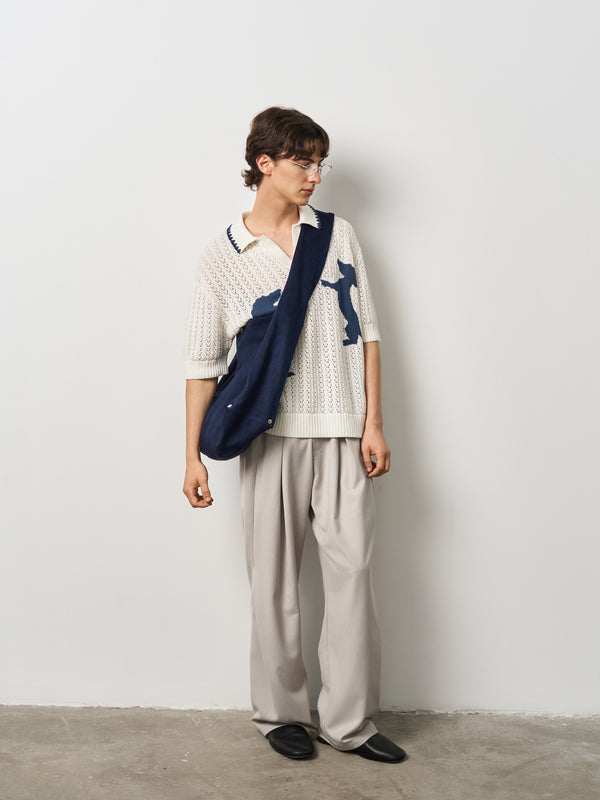 ウールプリーツトラウザーズ